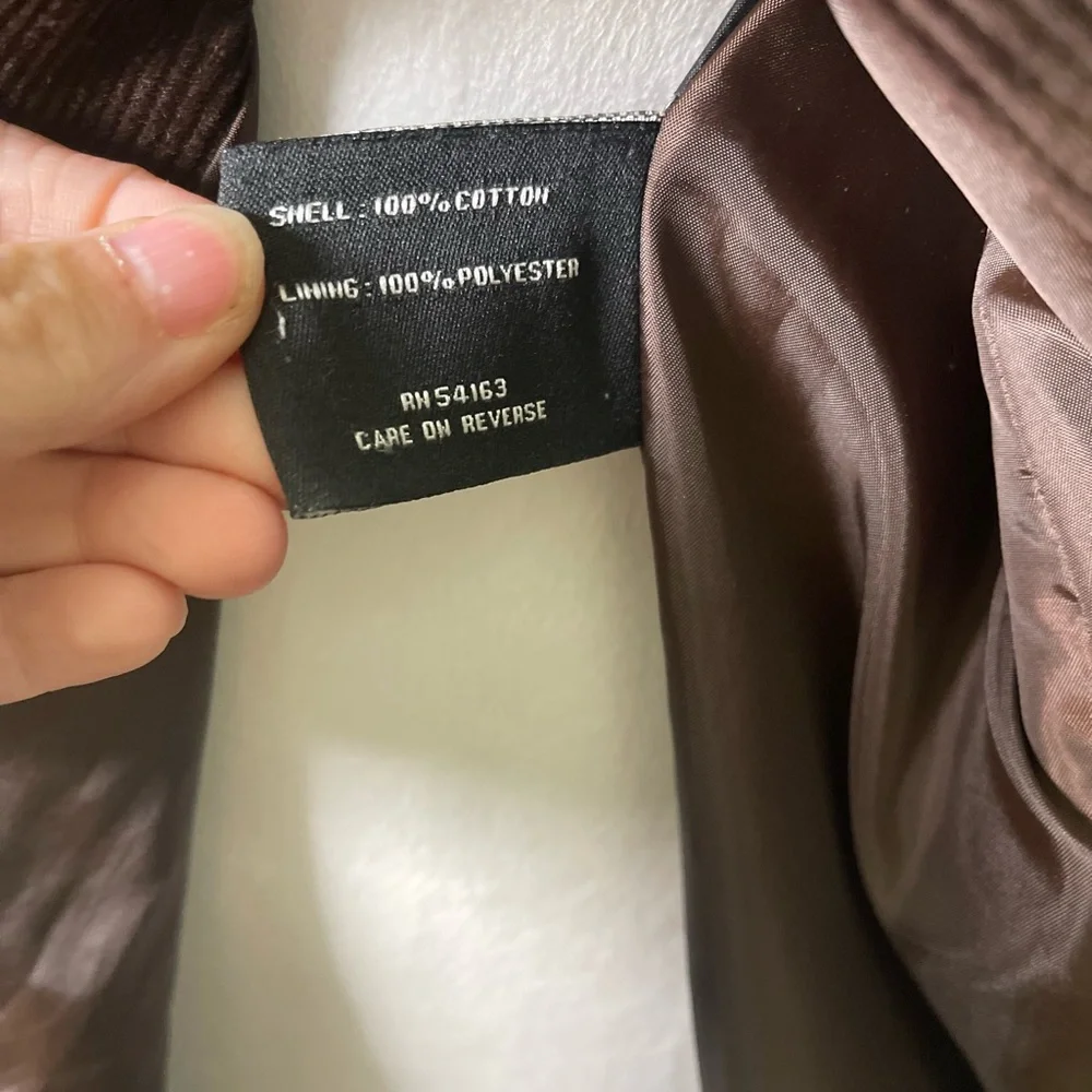Black Rivet‎ Women's Brown Corduroy A-Line Swing Coat Size Small